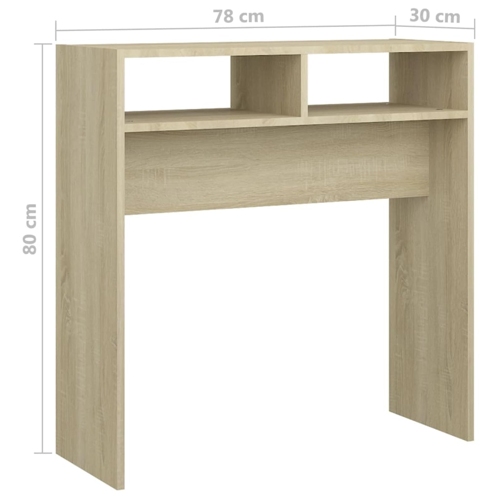 Homgoday Mesa Consola Madera contrachapada Roble Sonoma 78x30x80 cm Mesas auxiliares de salón,Mesa Consola Recibidor Mueble de Entrada Estrecha Clásica