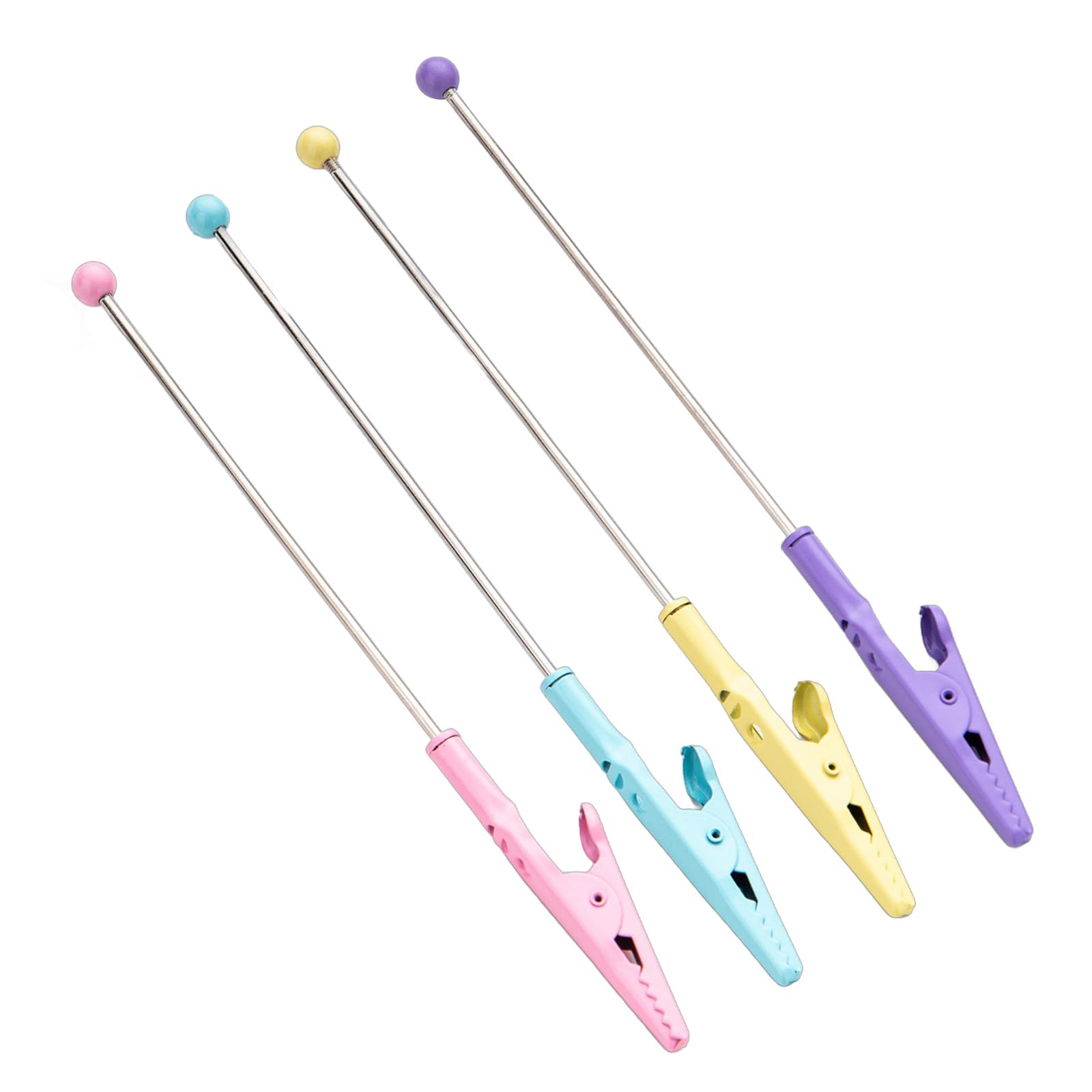 HUANIZI 4/8Pcs Metal Wire Alligator Clip Metal Note Clip Long-Tailed Alligator Clamp Photo Holder Clip for Card, 14.1*1.2CM