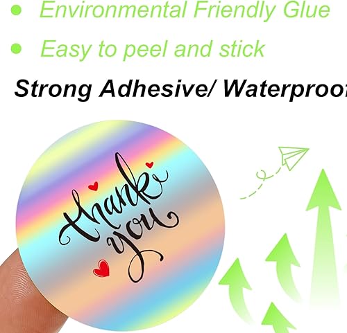 Miniatura 3 de Starboling - Calcomanías de agradecimiento, 500 unidades de 1.5 pulgadas con leyenda "Thank You for Supporting My Small Business", para suministros