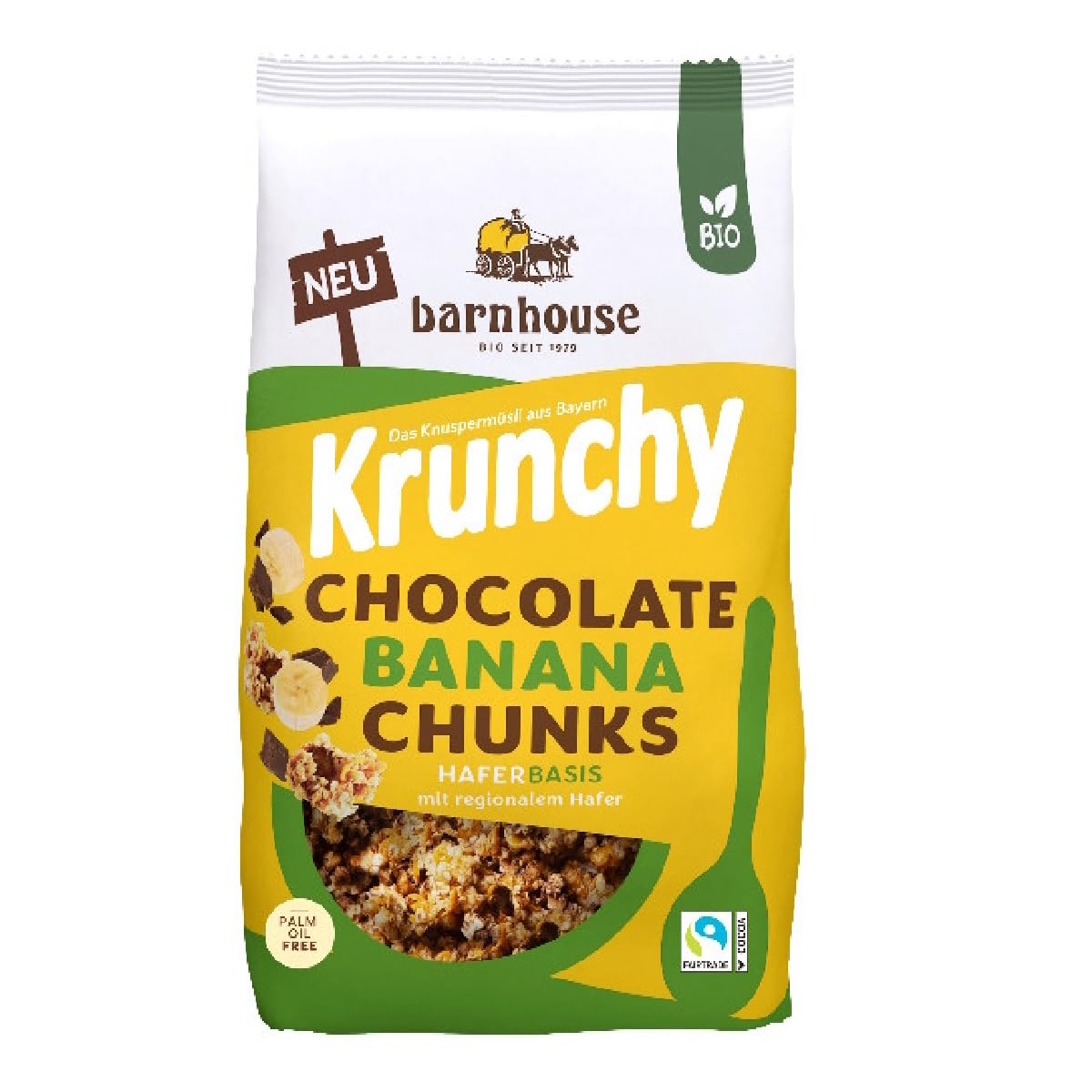 Muesli krunchy choco banana chunks 450 g (Chocolate - Plátano)