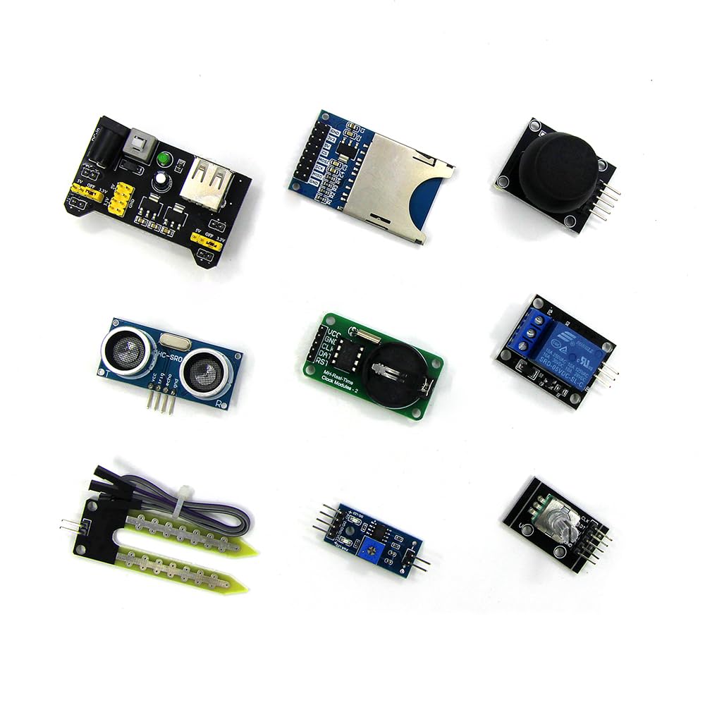 Kit moduli sensore 45 in 1 con tutorial, kit per principianti sensore elettronico compatibile con Arduino