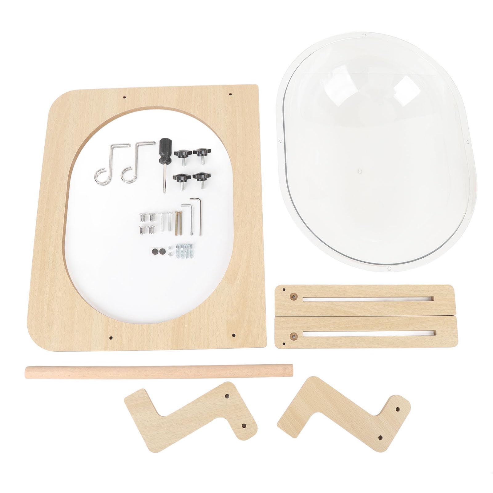 Cama Colgante Transparente para Gatos, Hamaca Transparente para Ventana para Gatos, Juego de Muebles de Pared para Que Ahorra Espacio con Estructura Estable, Asiento de Ventana con Cápsula
