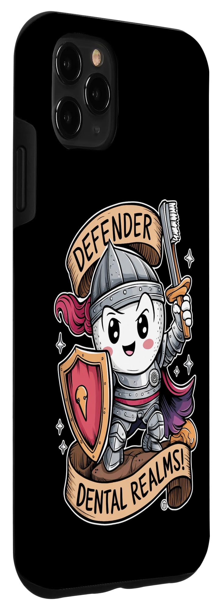 iPhone 11 Pro Max Brave Little Knight Defends the Dental Realms Tooth Fairy Case - Image 3
