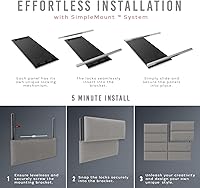 Vista 5 de Vänt - Paneles tapizados de pared, cabeceros de pared tamaño QueenMatrimonial, color marfil boucle, juego de 4 paneles