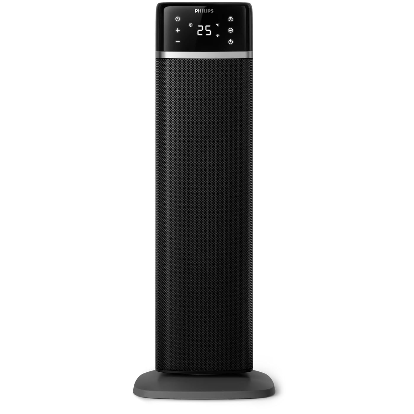 Philips 5000 Series Energy Efficient Connected Tower Fan Heater, 2000W, up to 50% energy savings, temperature display, 5 safety features, 4 modes, 60° oscillation, quiet, black & dark grey (CX5120/11)