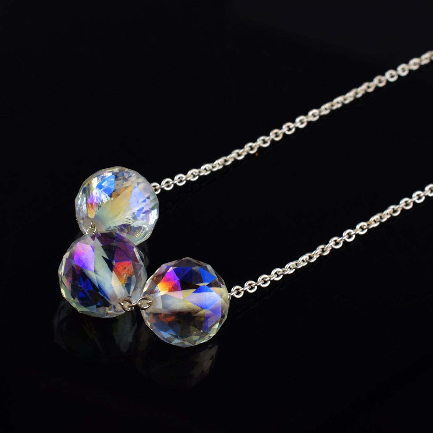 Dainty Angel Aura Quartz Crystals Pendant Necklace, Protection Gemstone Necklace, Energy Healing Spiritual Crystals, Birthday, Gift for Women, Gemstone Jewelry 18 inch AAA+ Quality (angel aura C) - Image 5