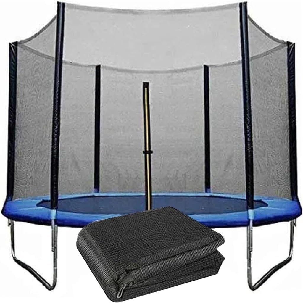 AOBUJDUB 6ft 8ft 10ft 12ft Replacement Trampoline Safety Net Enclosure, Anti-fall Jumping Pad Safety Net Protection Guard Accessoire Safety Netting(14ft-6 poles)