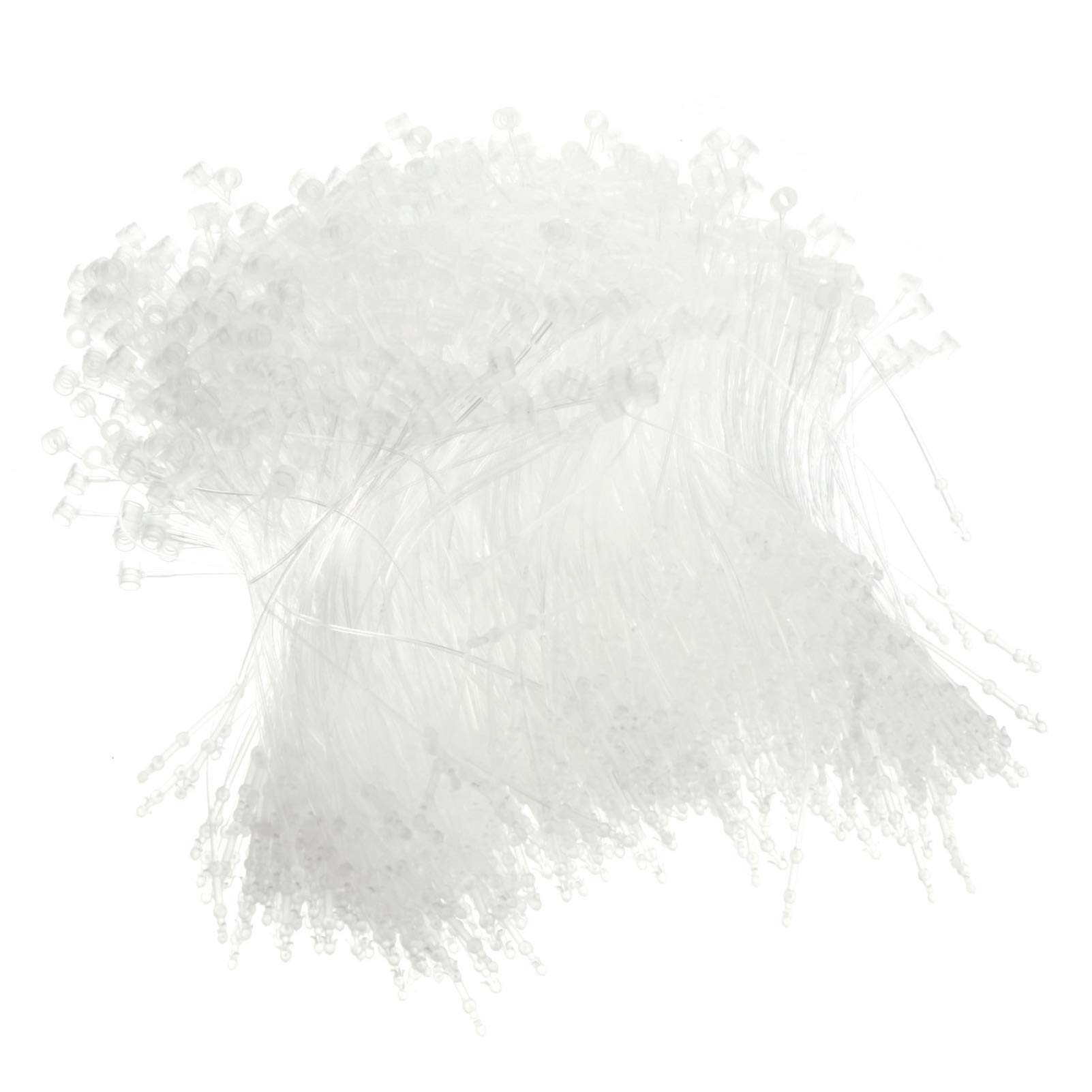 Hemobllo 5000pcs Plastic Fastener Tag Snap Lock 3inch Pin Security Loop for Retail Store Clothing (White)