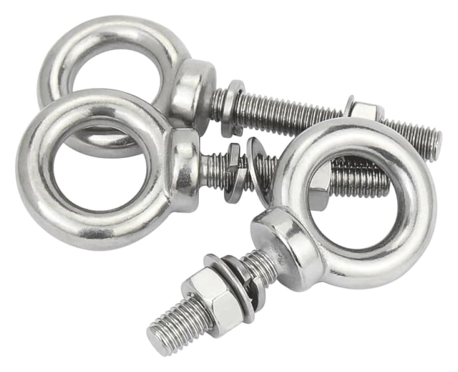 Pernos de ojo de acero inoxidable, 1 Uds., tuercas de ojo de elevación M14 a M30, juego de cáncamos de anillo de tornillo extendido de acero inoxidable 304 con tuercas(M30x38mm)