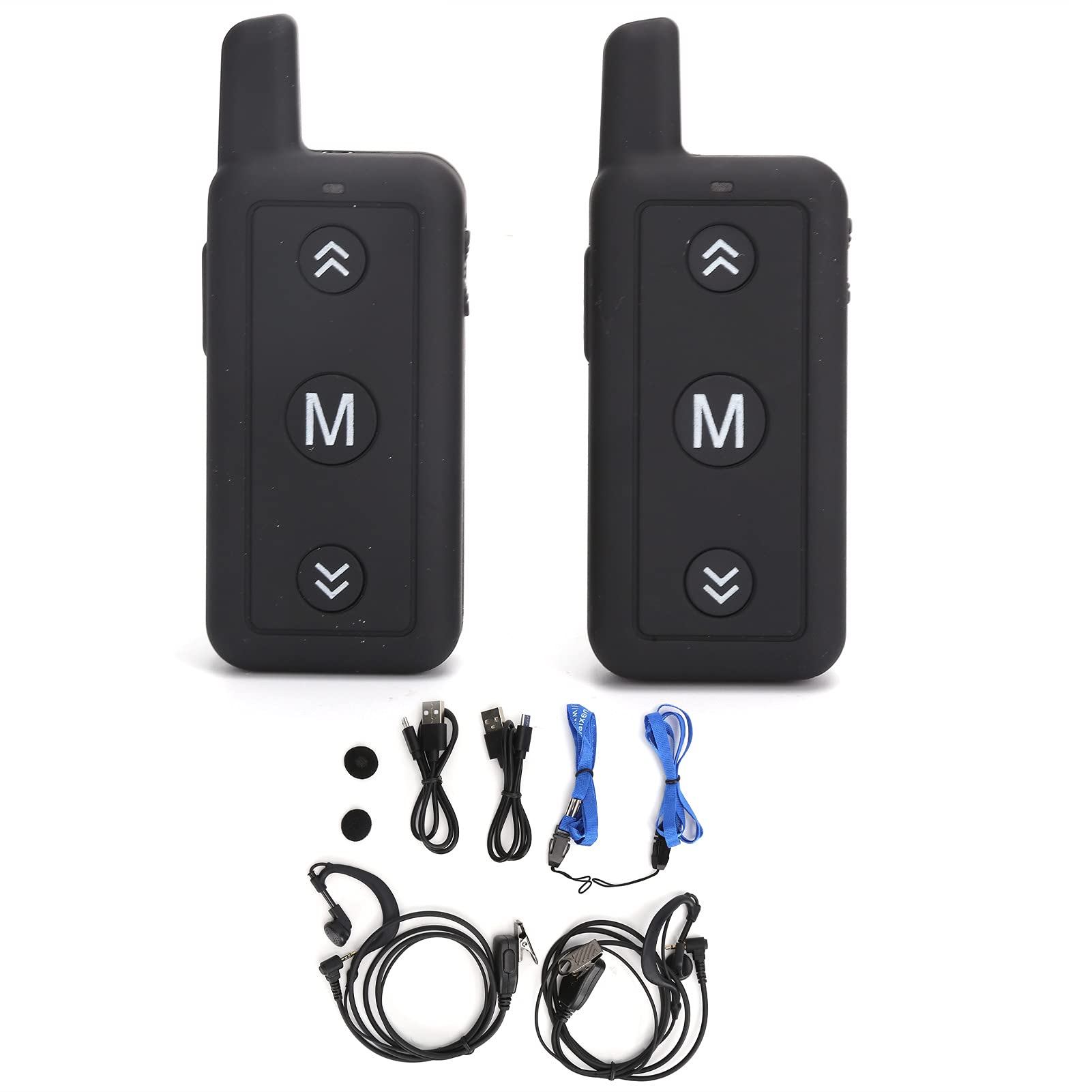 Mini walkie-Talkie, Mini walkie-Talkie V109 en un par, Radio bidireccional portátil remota, Compatible con Carga USB, Utilizado en centros comerciales, hoteles y restaurantes(V109)