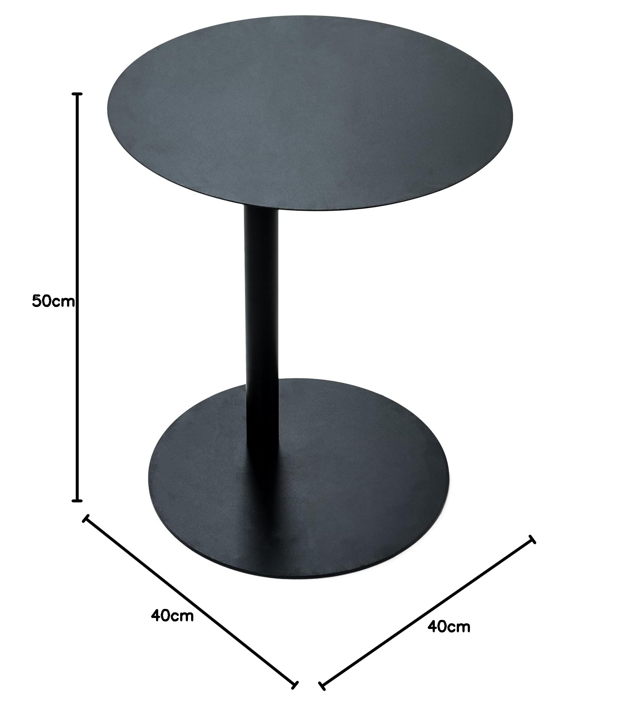 Spinder Design Mero Side Table, Metallo, Nero, Taglia Unica