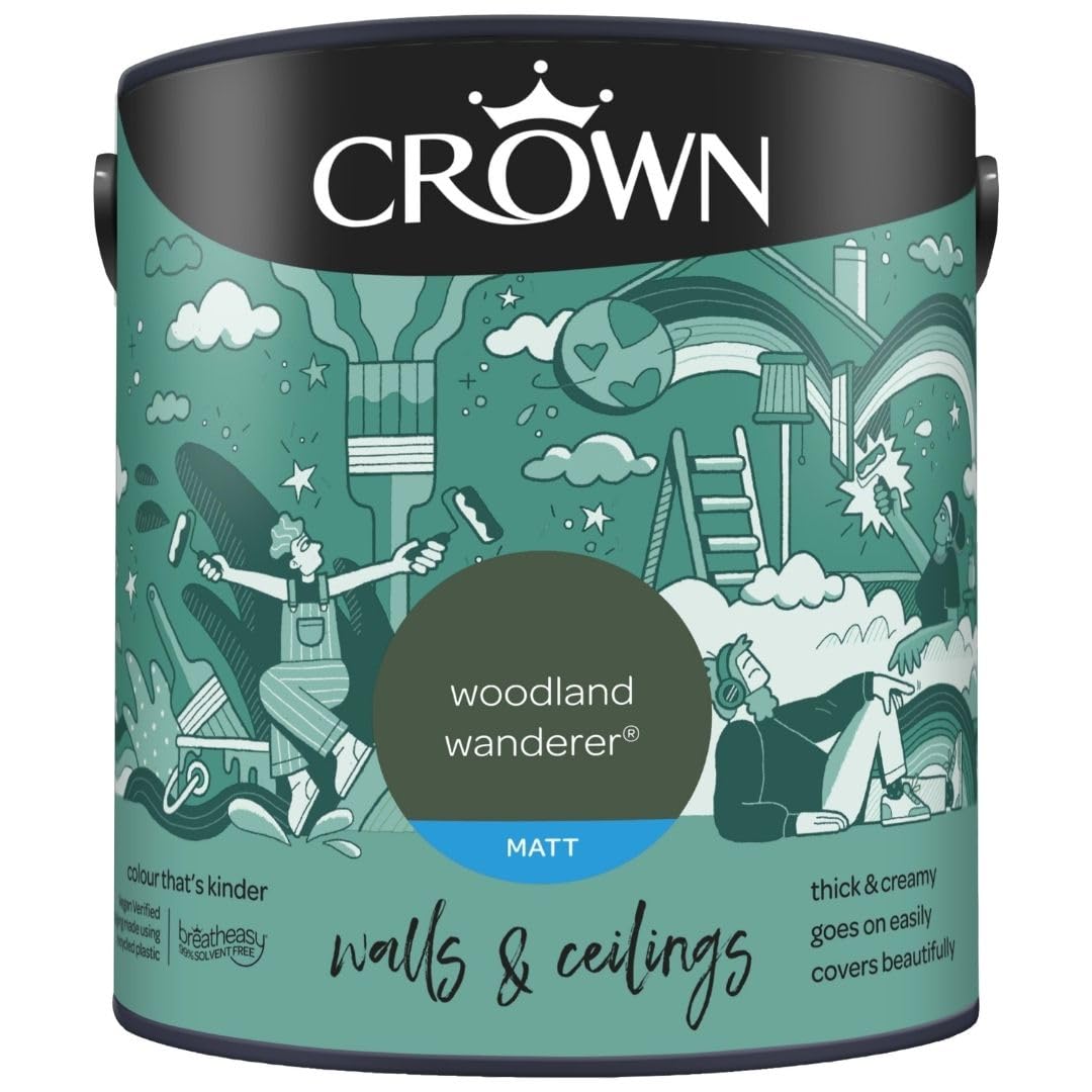 DRW Woodland Wanderer Matt Emulsion Paint 2.5L | Interior Wall and Ceiling Paint | Smooth Flat Matt Finish | Durable Everyday Room Paint for Living Room Bedroom Hallway and Dining Room