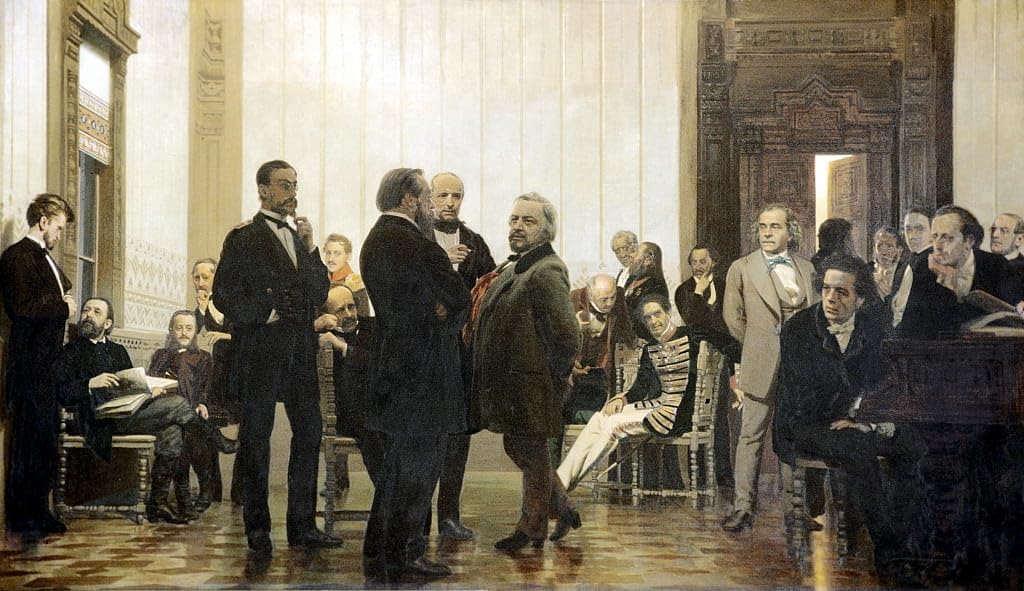 Impression sur Toile Compositeurs Slaves de Repin 60x90cm | Qualité Musée - 5