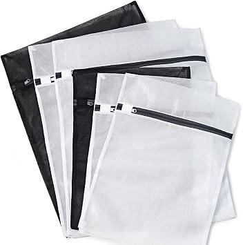 Mesh Laundry Bags Washing Bra Lingerie Drying Bags with Zipper Protecting Wash Machine Bags Set of Six 3 Large + 3 Medium
