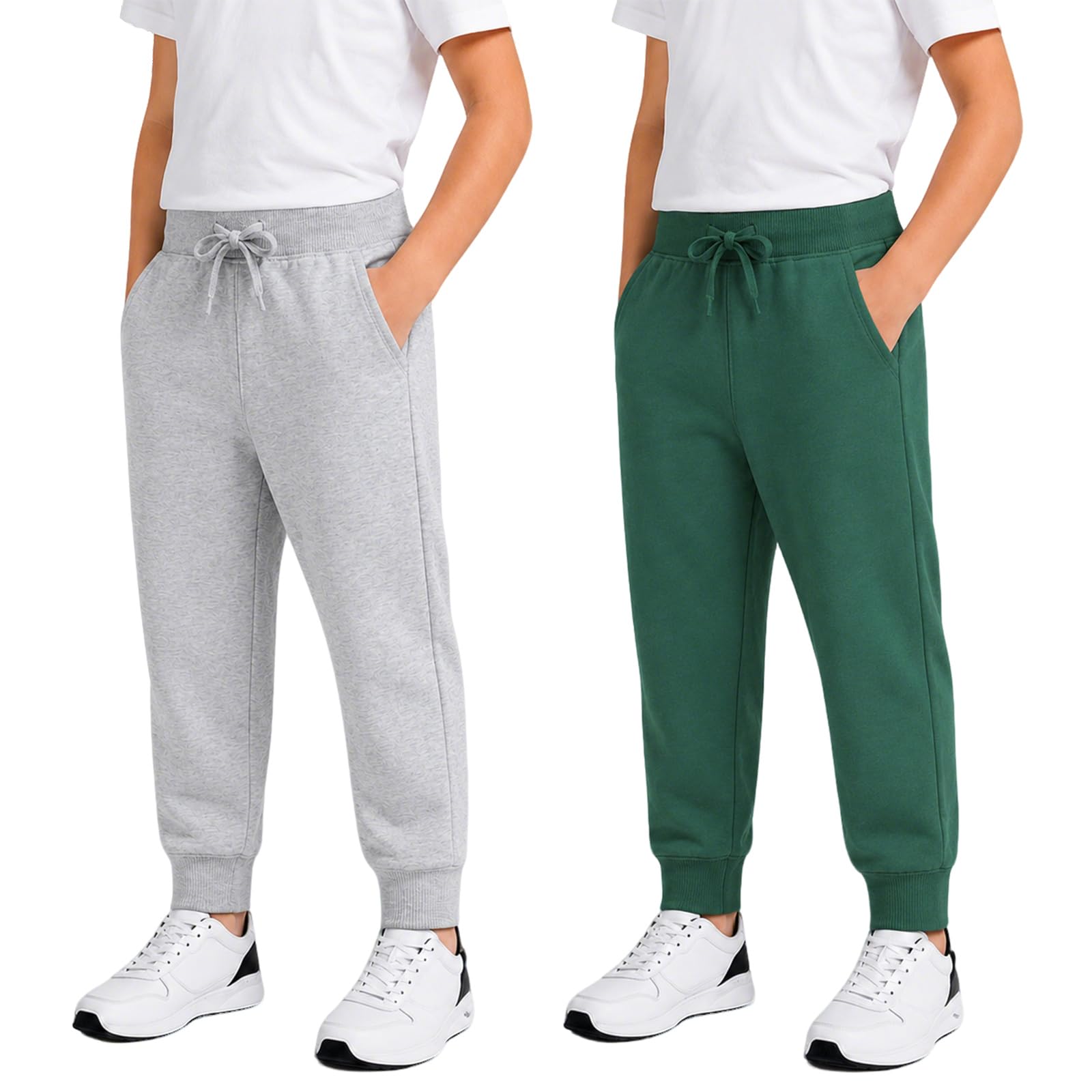 HUAER& Pantalones de chándal para bebé con diseño de dinosaurio con cordón elástico (2 unidades)
