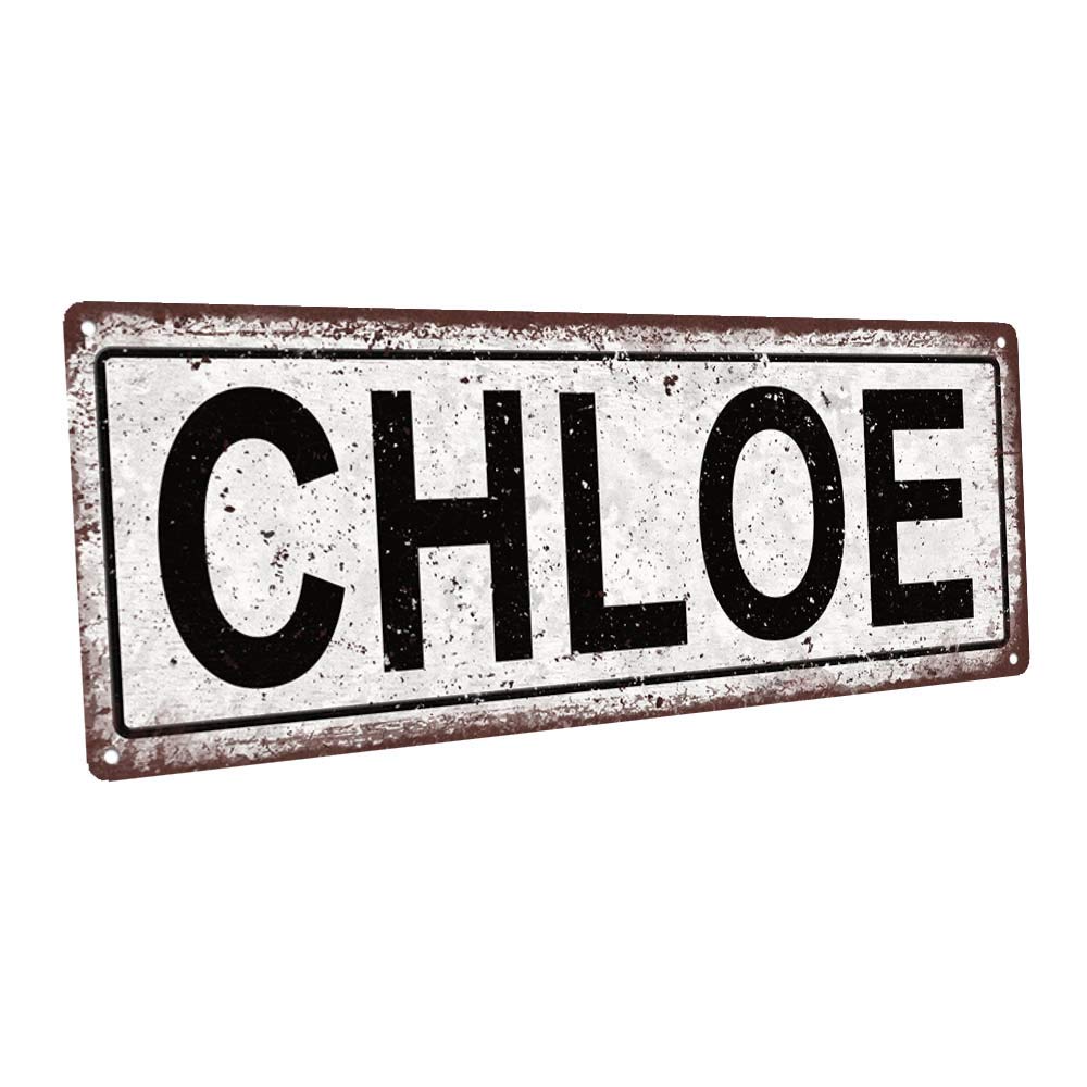 Homebody Accents Chloe 6"x16" Metal Sign, Wall DÃƒ©cor for Kids Room and Nursery