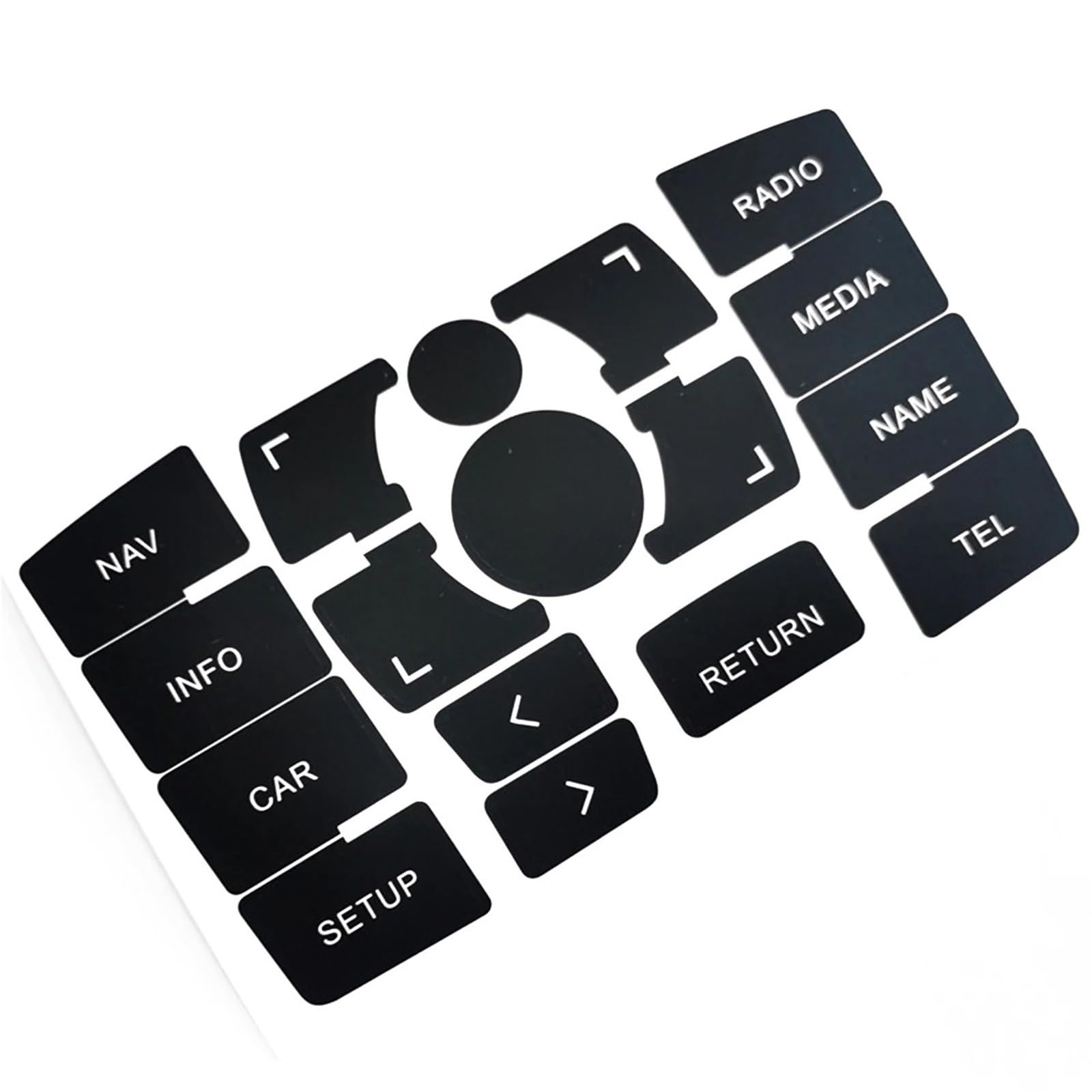 Button Sticker Compatible with A6 for C7 for A6L for 4G Media Control Button Stickers Style Dashboard Console Repair Decals(Size2)