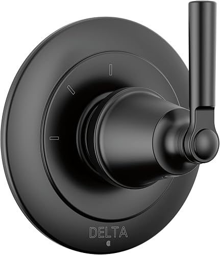 Delta Faucet Saylor T11835-BL - Kit de moldura desviadora de mango de ducha de 3 ajustes, kit de moldura de válvula desviadora, color negro mate