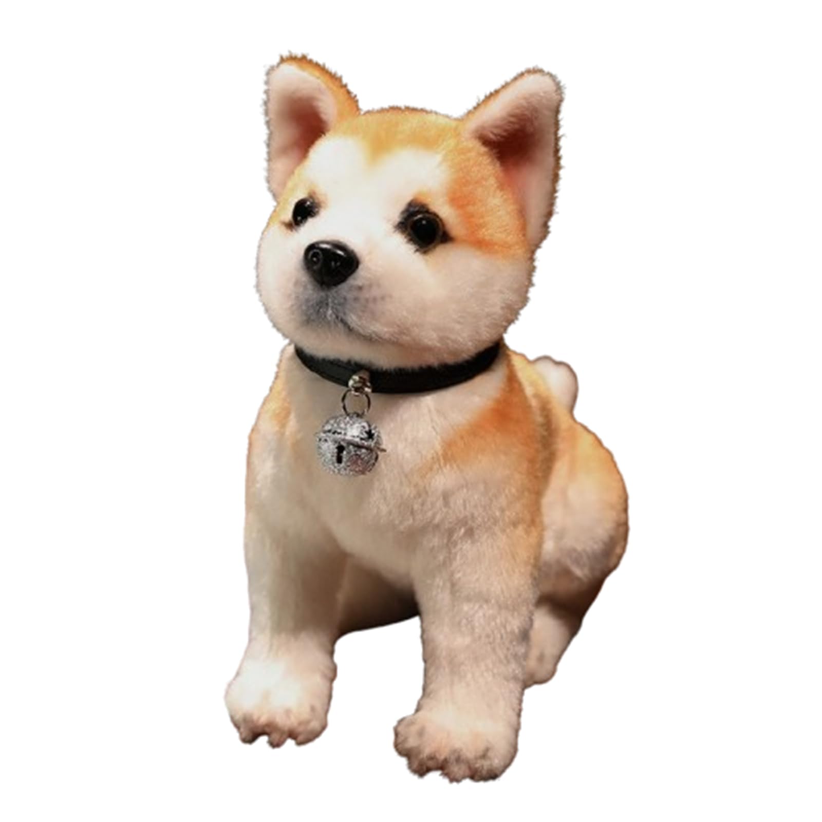 Plüschtier, Akita-Plüschtier, realistischer Welpen-Plüsch mit kurzen Beinen und Schwanz, teurer Hunde-Plüsch Ohren(32CM)