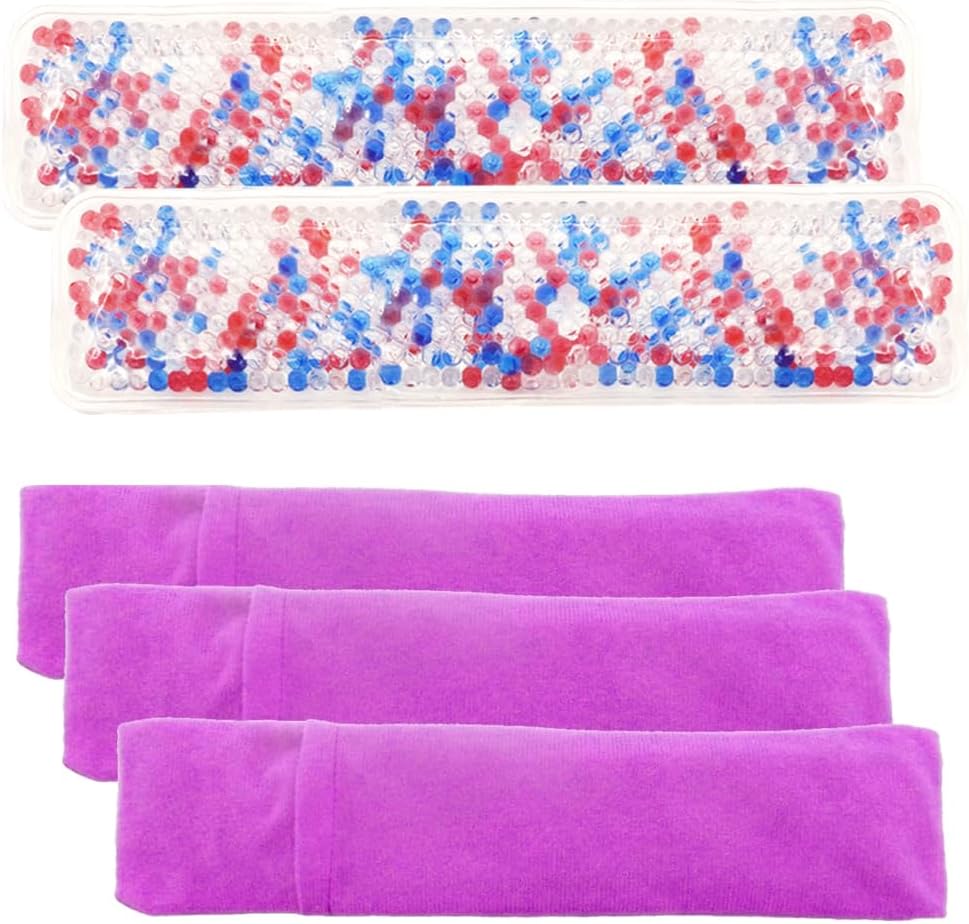 Perineal Cooling Pad, Postpartum Cold Packs Gel Bead Ice Pack Cold Therapy for Women After Pregnancy and Delivery, 2 Ice Pack and 3 Cover (Multicolor)