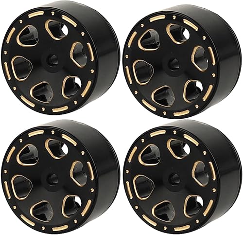 Miniatura 6 de Ruedas Beadlock con revestimiento negro de 1.0 pulgadas, llantas de cubo para 124 Axial AX24 SCX24 C10 Chevrolet 118 TRX4m RC Crawler piezas de