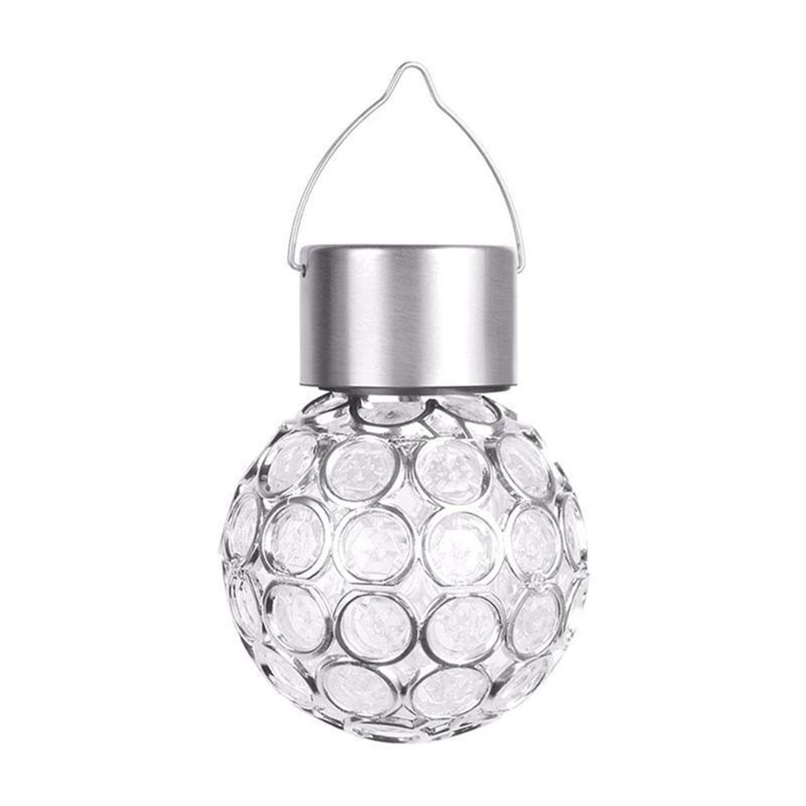Lanterna Solare da Giardino in Vetro per Esterni Decorazione Prato Lampada da Esterno Solare