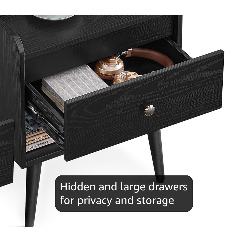 Amazon.com: VASAGLE Nightstands, Set of 2, Bedside Tables with