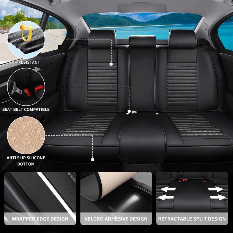 Image of Car Seat Covers Full Set Fit for Chevy Trailblazer 2021-2026, Black&White
