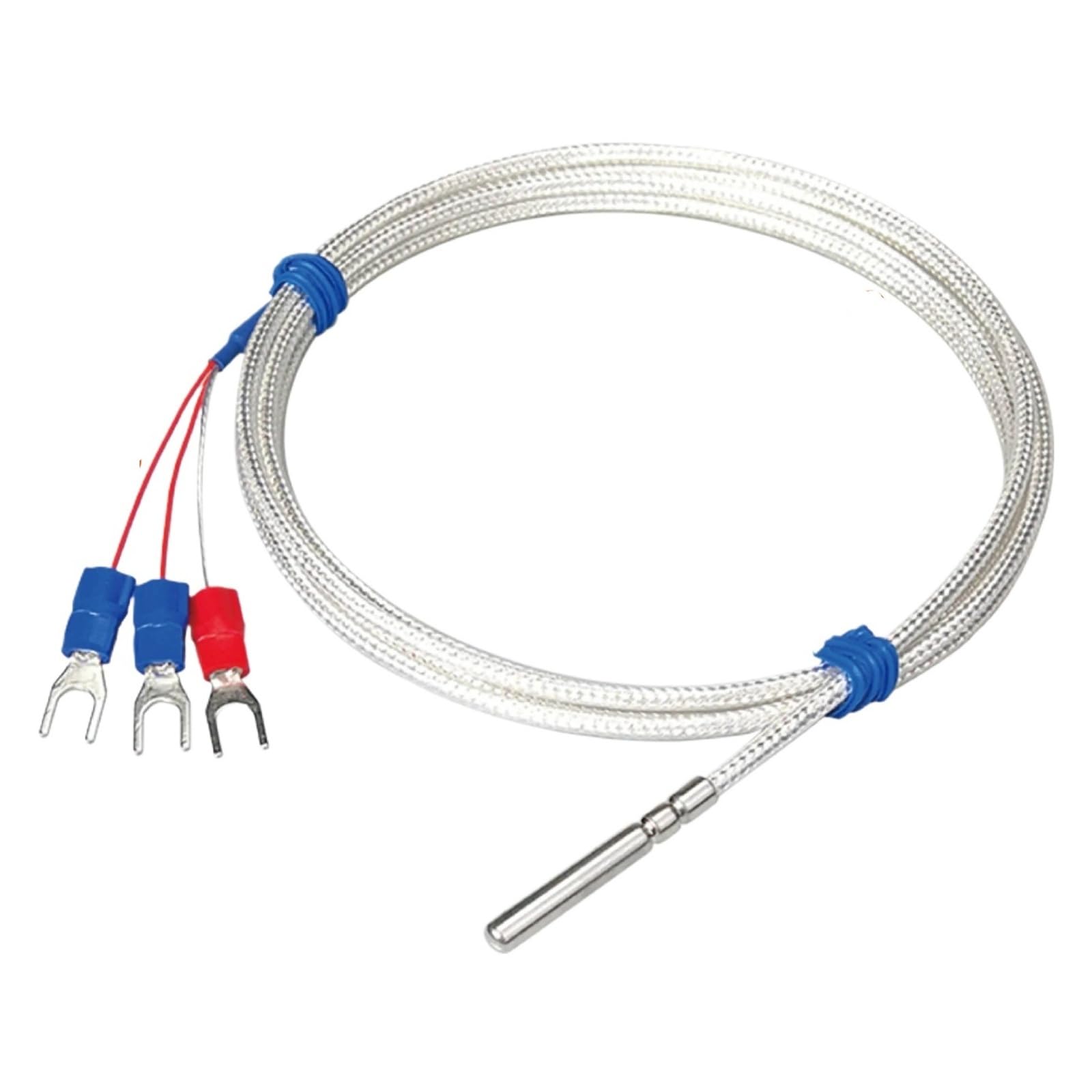 temperaturfühler 5 stücke PT100 Temperatursensor RTD Temperaturfühler Widerstandsthermometer PT100 RTD Sensor Industrieller Temperatursensor(5m-PT100)