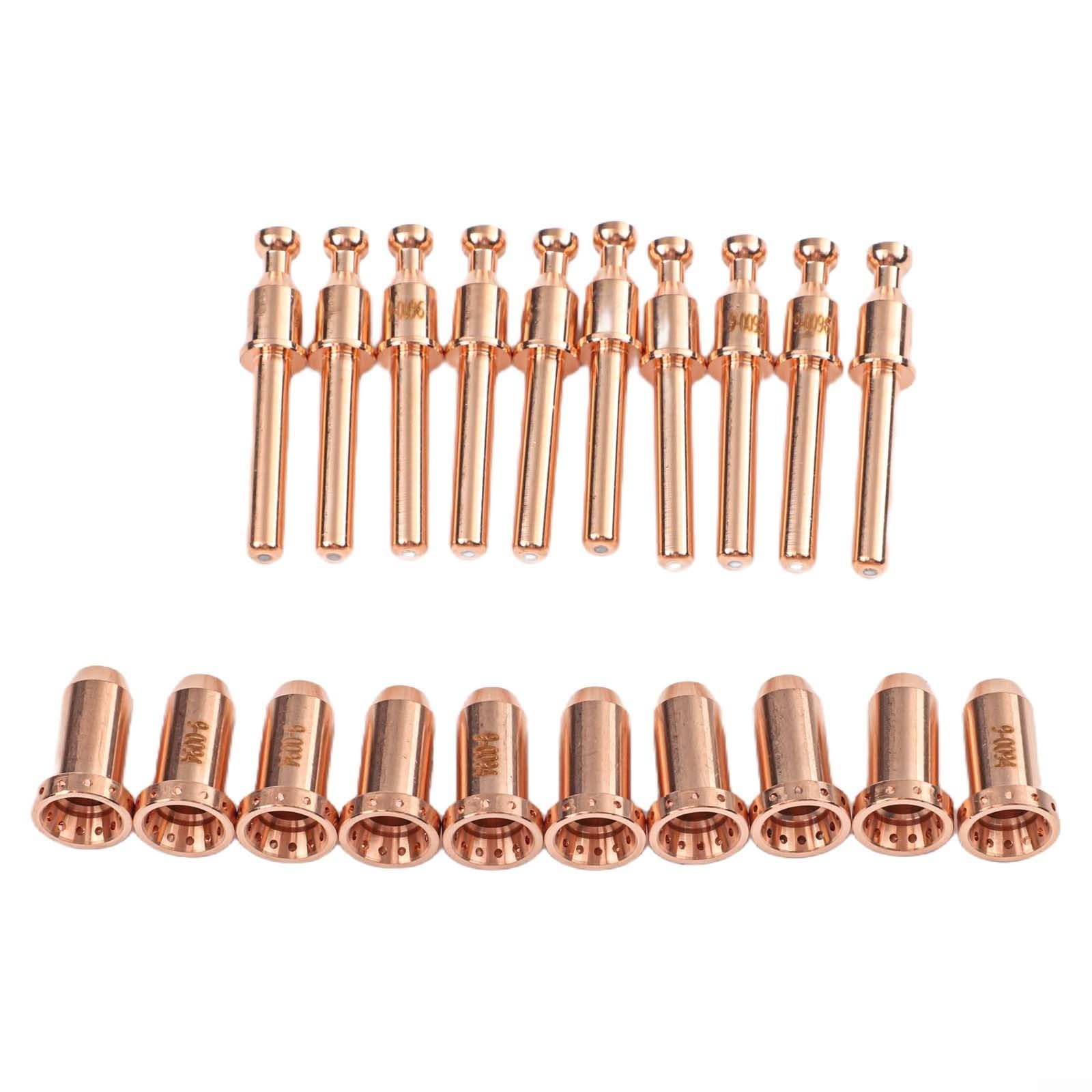 20-teiliges Plasma-Verbrauchsmaterial-Set mit 9-0096 Elektroden und 9-0094 Düsen, kompatibel mit thermischen Dynamiken für Cutmaster 42 und 12 Plus Sl40 Brennersysteme für Metallschneidaufgaben