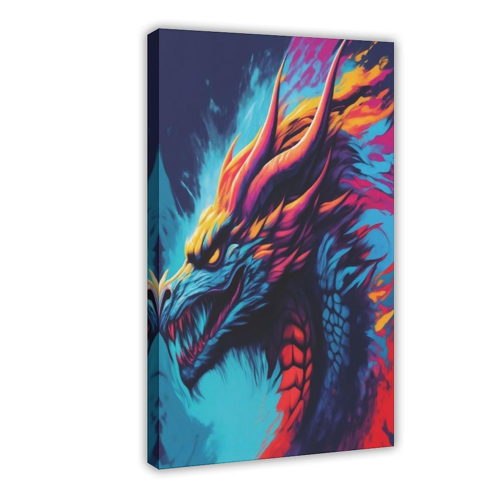 Bareronor Game Color Dragon Poster Canvas Poster Bedroom Decor Landscape Office Room Decor Gift 20" L X 30" W