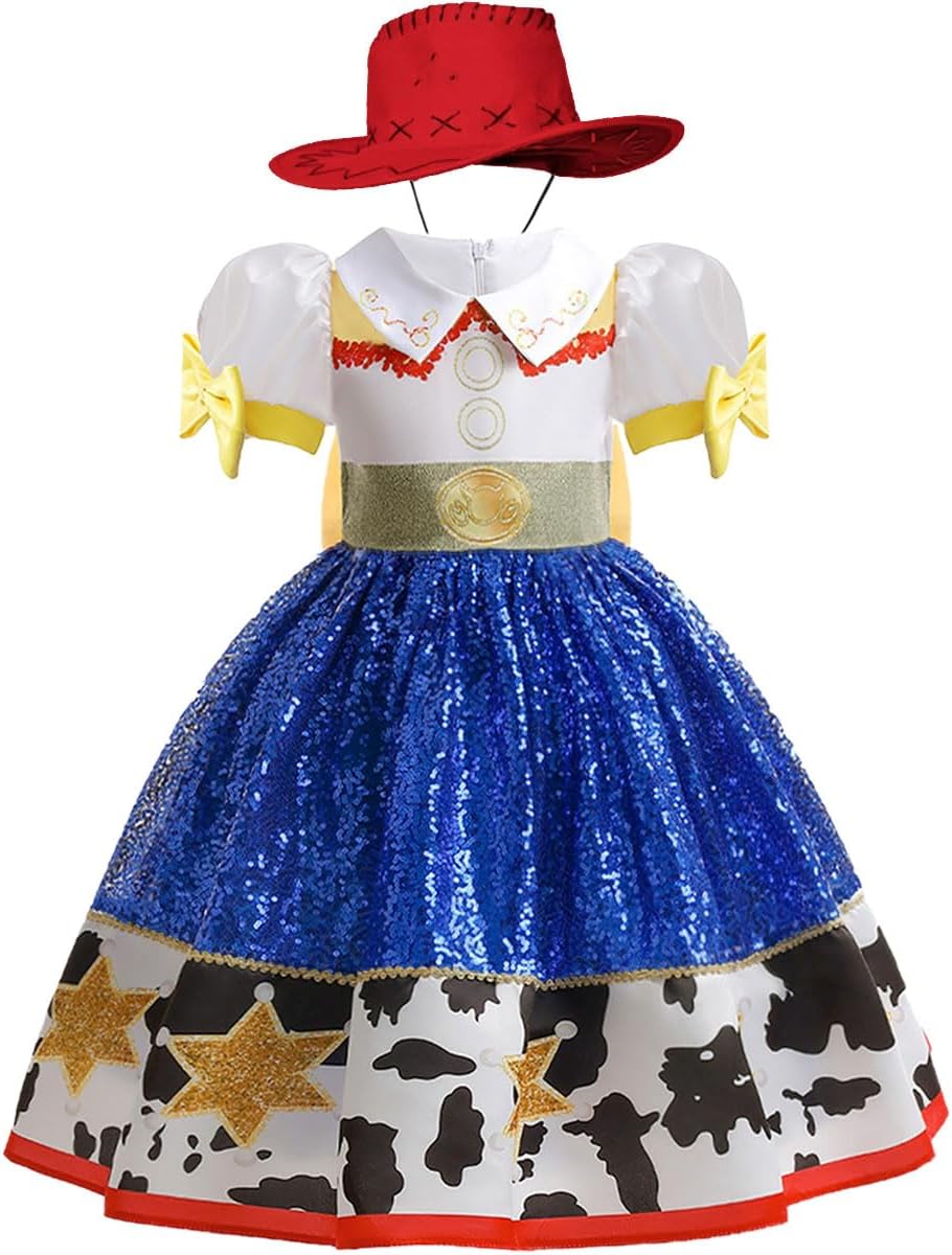 Snyemio — déguisement robe Jessie cow-girl (fille, avec chapeau)