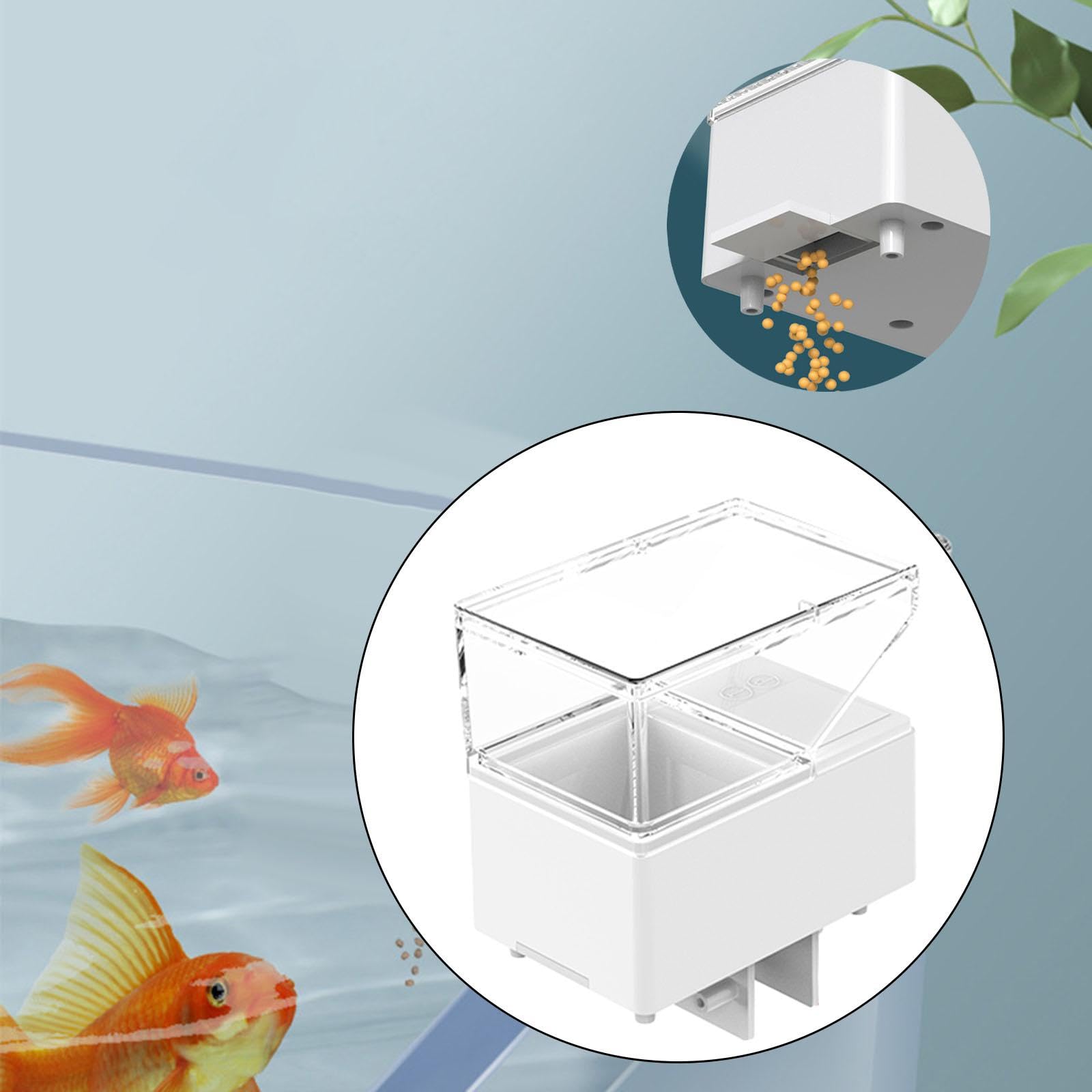Fenteer Alimentador Automático de Alimento para Peces, Alimentador Automático de Peces, Dispensador de Pellets para Estanque, Alimentador de Peces para Vacaci, 500ML
