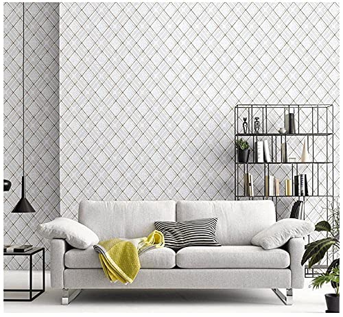 Papier peint chambre adulte gris 3D géométrique moderne intissé