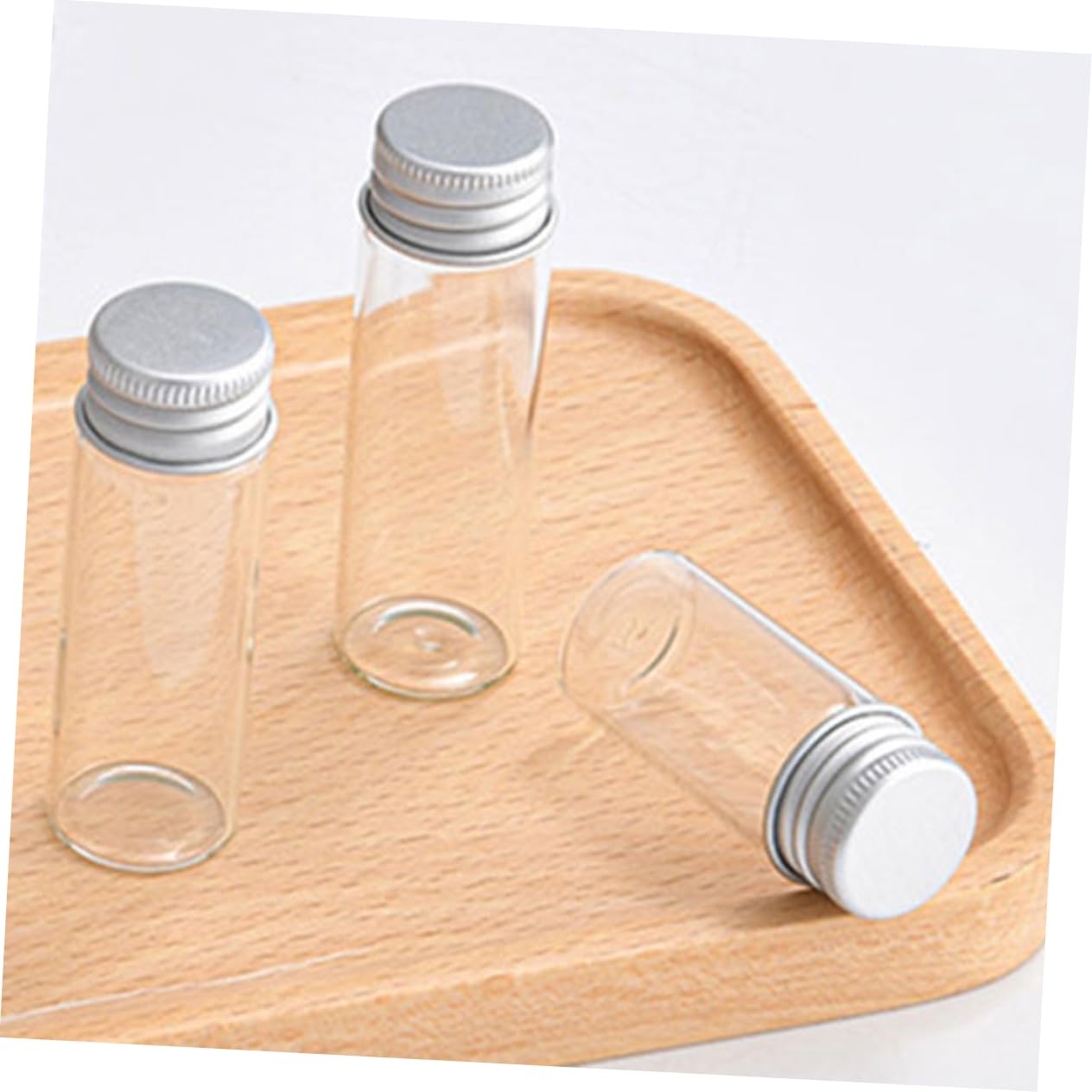 30piezas Tubos De Ensayo De Vidrio Transparente Con Tapas De Rosca De Muestra Pequeños Para Análisis De Aceites Esenciales Para Uso Laboratorio y Casa
