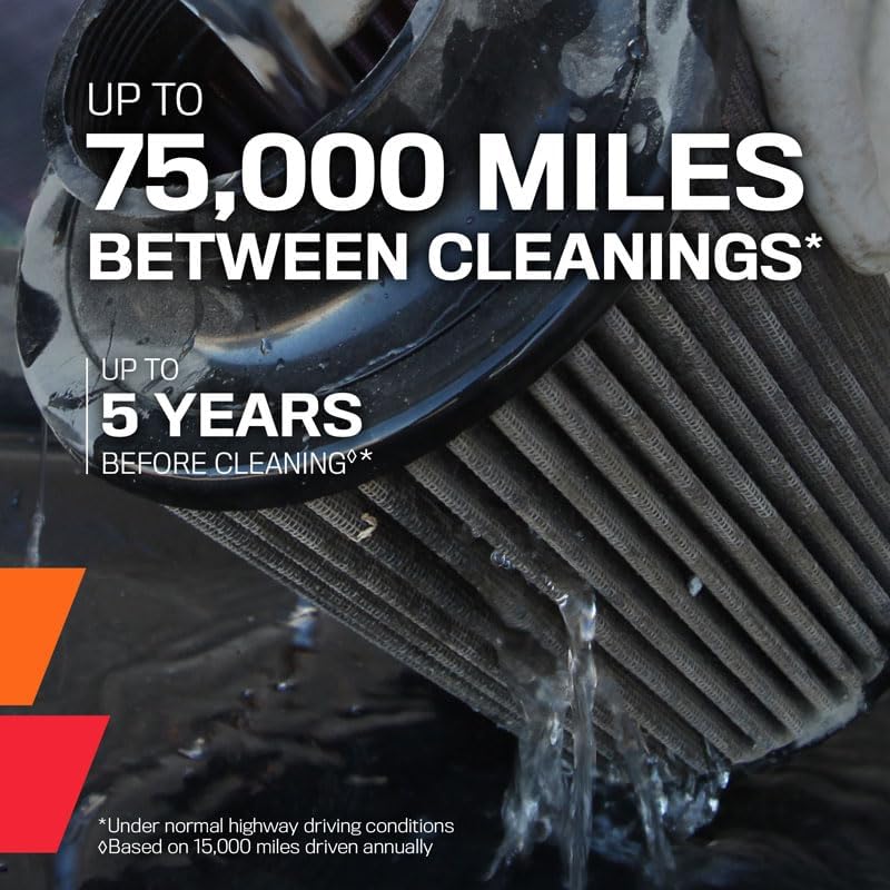 Miniatura 9 de K&N Filtro de aire universal con abrazadera original de alto flujo de por vida alto rendimiento, premium, lavable diámetro de la brida 3.94