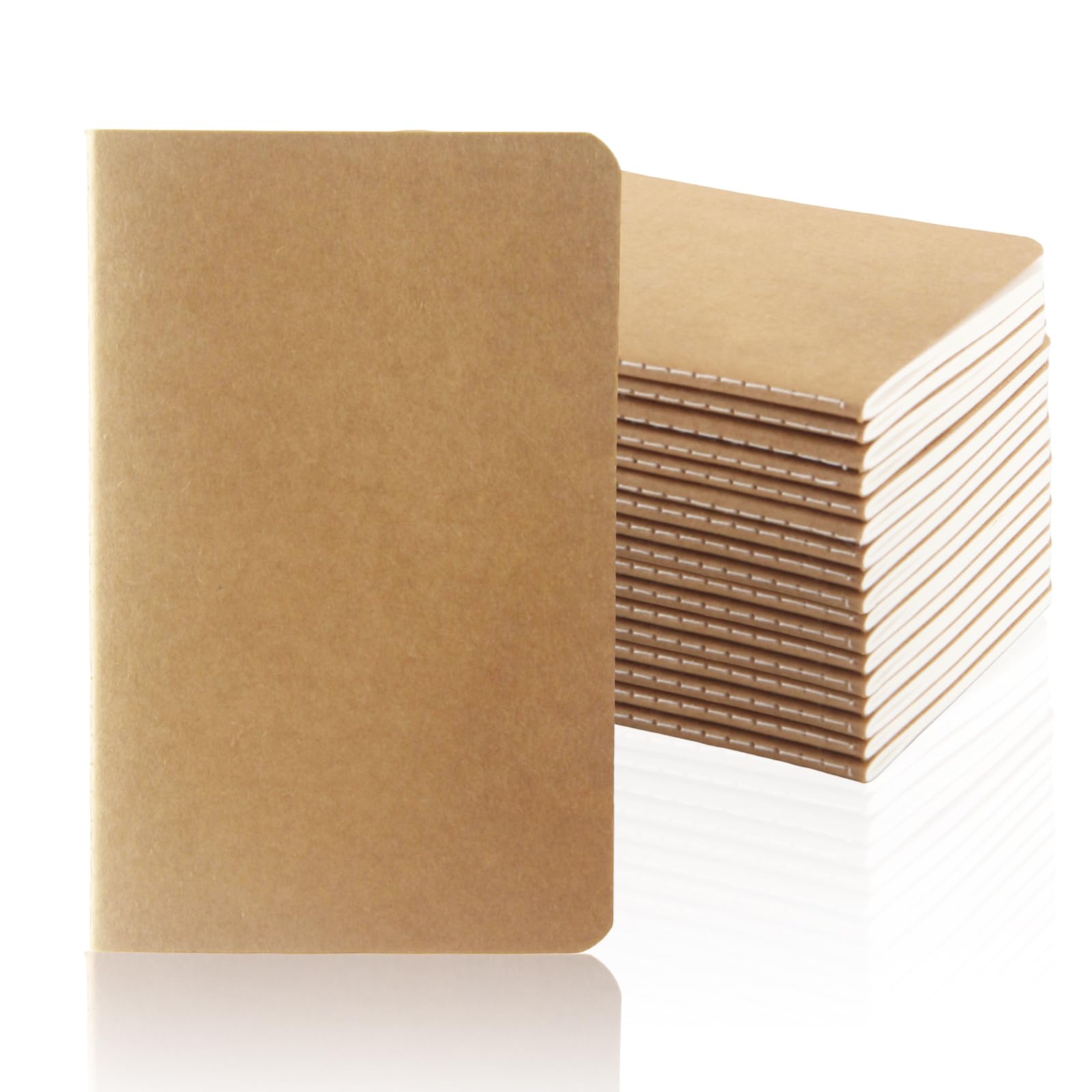 YUE QIN 18 sztuk 14 x 9 cm Notatnik A6, zeszyt w linie, mały notatnik, blok notatkowy, 60 stron, zeszyt kraft, notatnik przenośny, dziennik, pamiętnik, szkicownik do pisania, do szkoły, biura, podróży