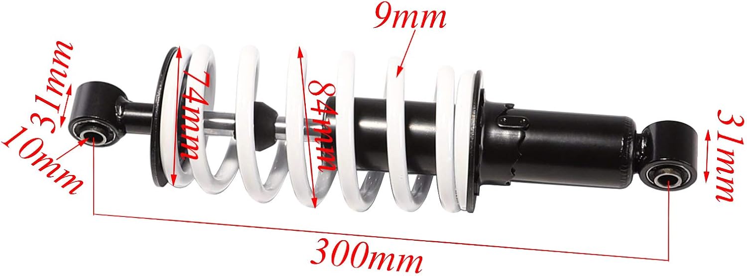 TDPRO 300mm 11.8'' Rear Shock Absorber Suspension For Pit Quad Dirt Bike ATV Buggy