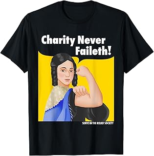 Relief Society Charity Never Faileth LDS Emma Smith T-Shirt