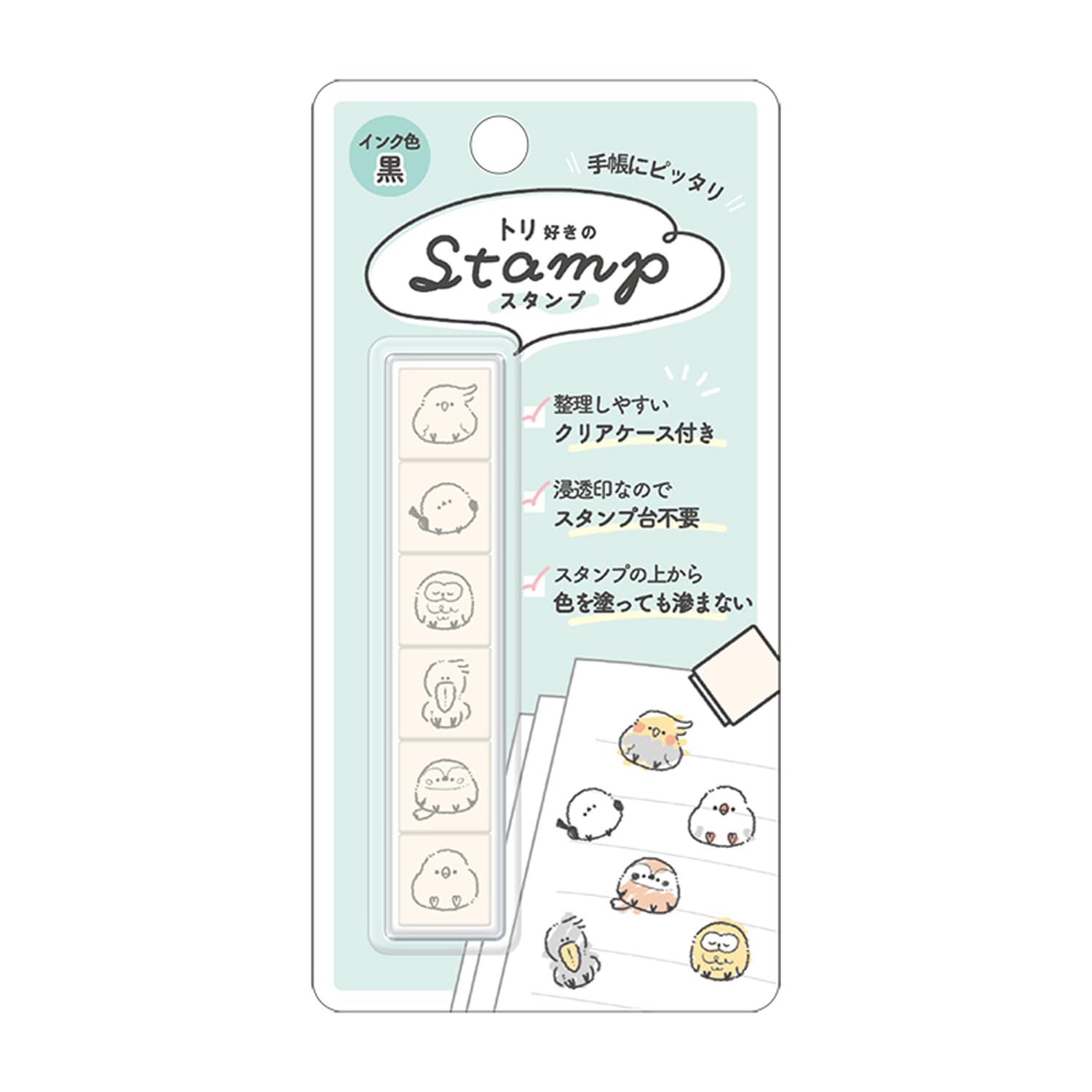 ◆ とんすけ Amazon.co.jp: カミオジャパン スタンプ 6連スタンプ トリ好きの