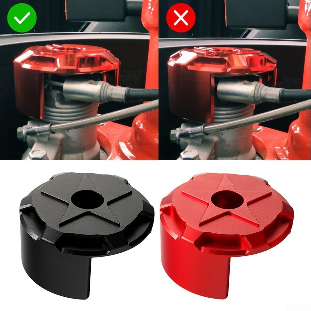 Couvercle Frein Arrière Alliage Aluminium Noir/Rouge(Black)
