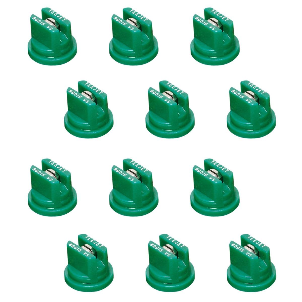 Pack of 12 - TeeJet Flat Spray Tips 80° Polymer w/SS Insert 0.15 GPM @ 40 PSI Farmer Bob's Parts TP80015VS