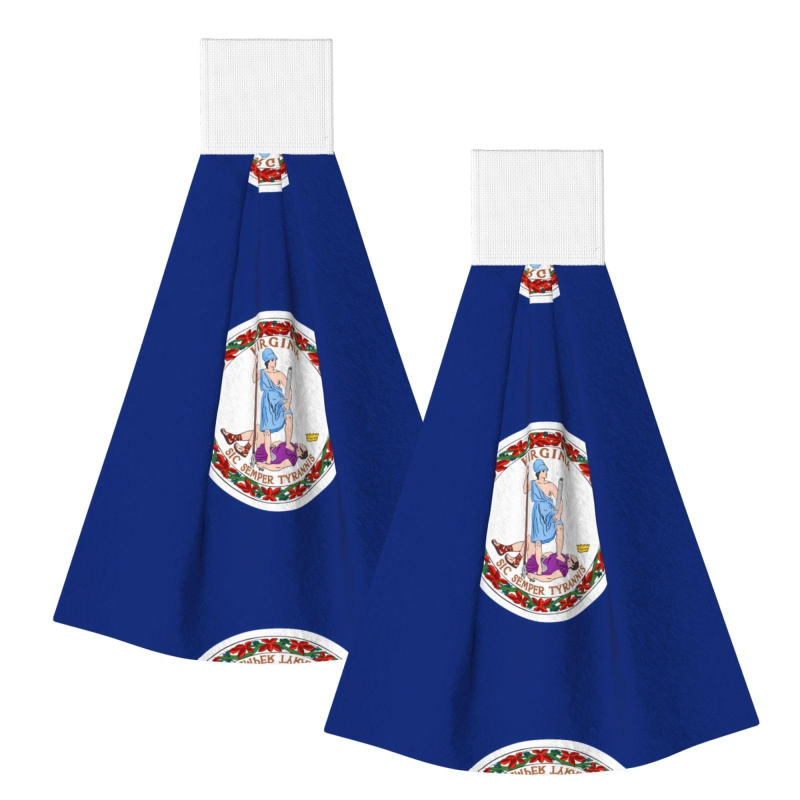 Flag of Virginia Highly Absorbent Dish Towels Soft Coral Fleece Wipe