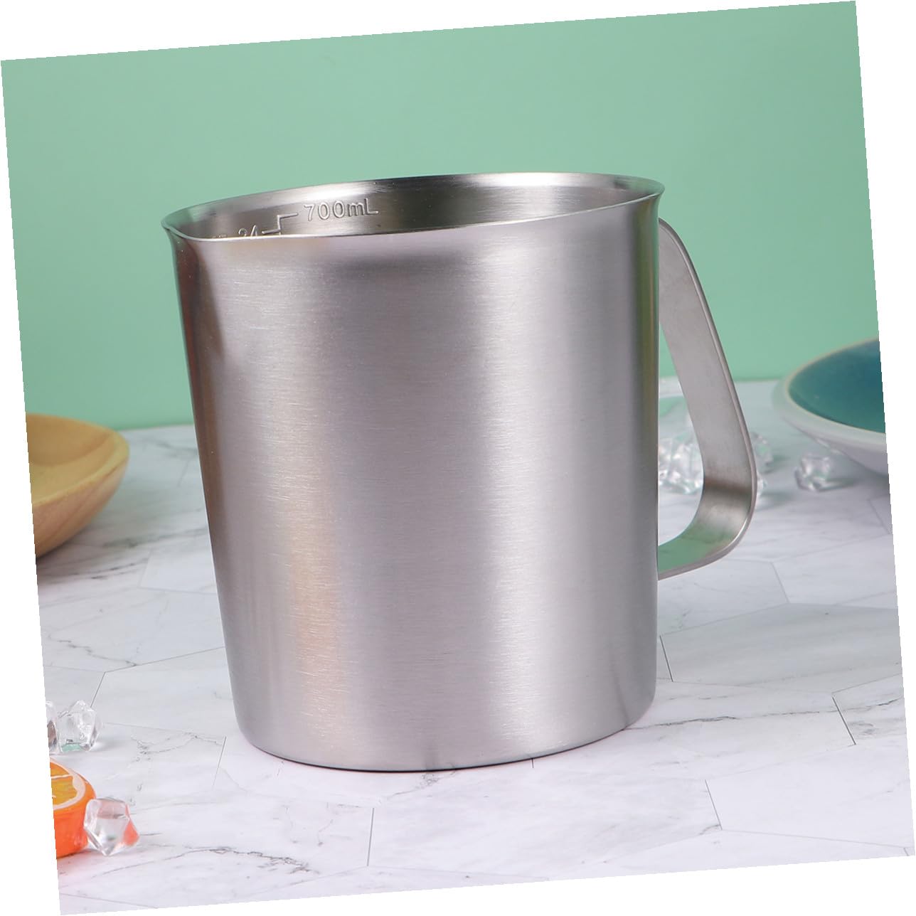 BESTYASH Misurino in Acciaio Inossidabile da 700ml Manico e Beccuccio, Facile da Pulire e Trasportare, Utensile da Cucina per Pasticceria e Uso Quotidiano