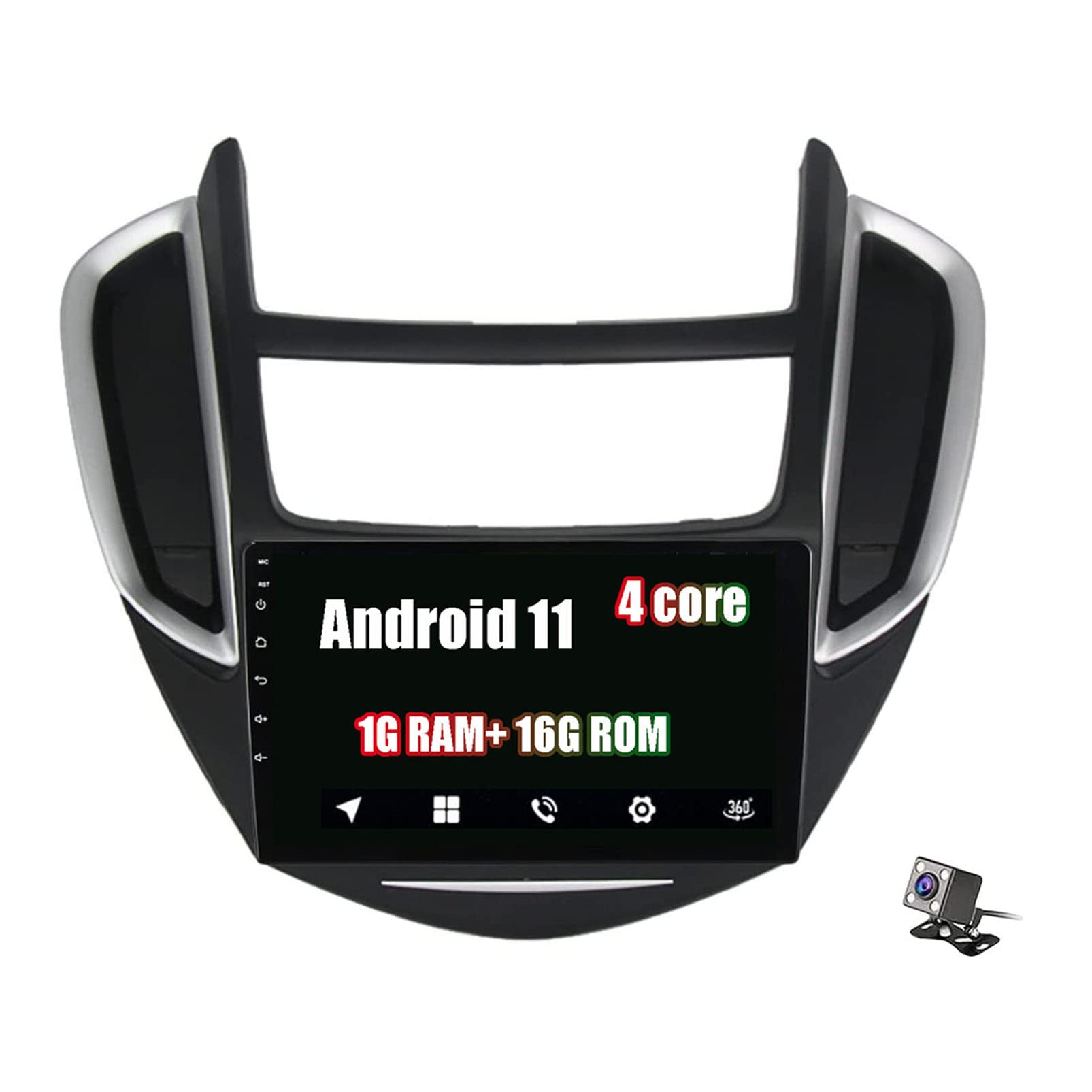 Navegador GPS Android 11 Doble DIN para Chevrolet Trax Tracker 2014-2016