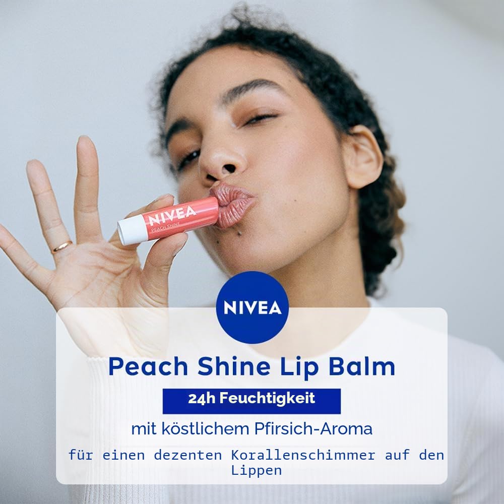 NIVEA Peach Shine Pflegende Lippenstift, 4,8g – Ansicht 4