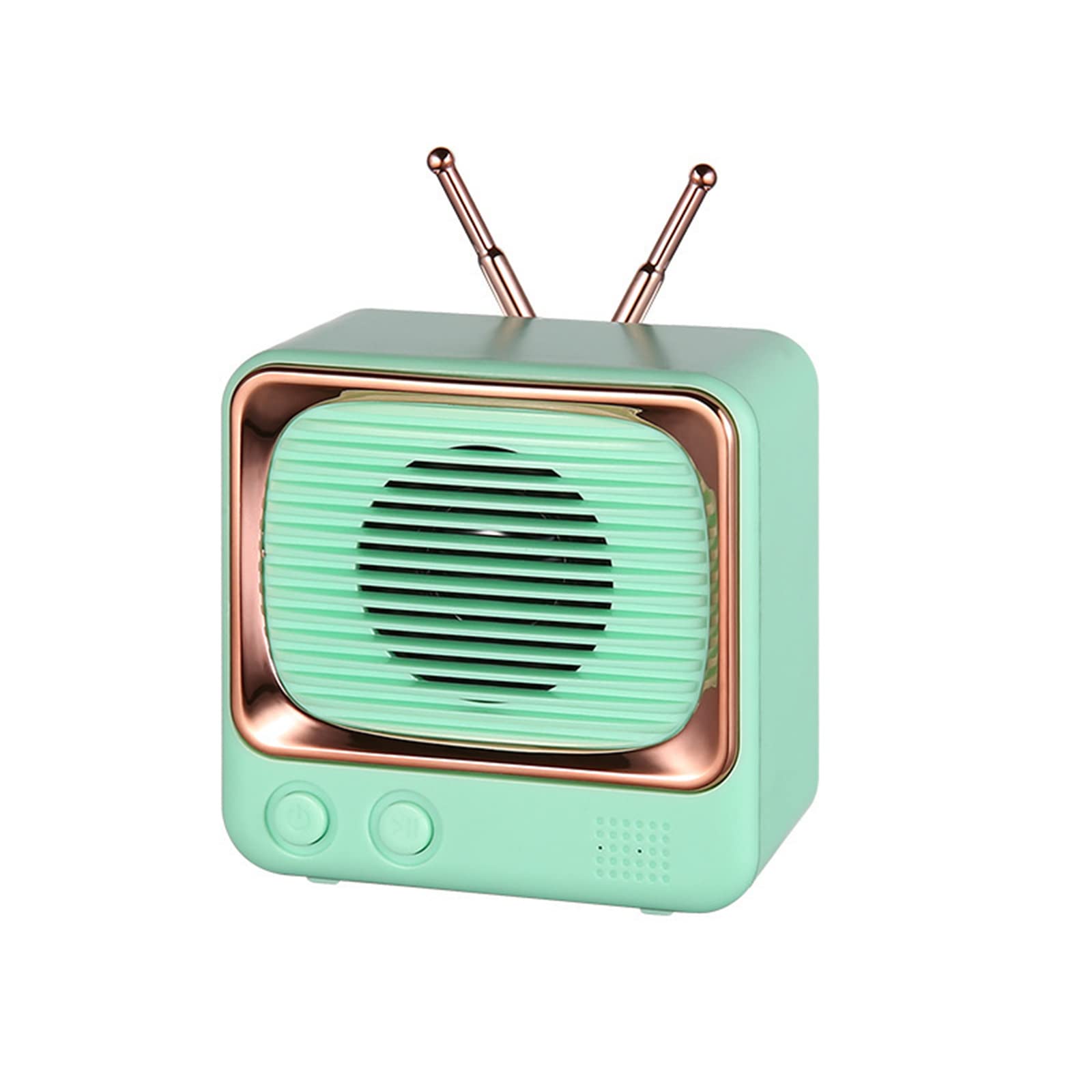 Kreatywność Retro bezprzewodowy głośnik Bluetooth, radio FM Mały prezent z głośnikiem, odtwarzanie TF/MP3, bateria 400 mAh,Green