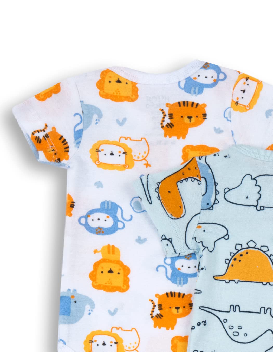Chicco Body niemowlęce z krótkim rękawem uniseks z bawełny (4 sztuki), niebieski, 9 miesięcy