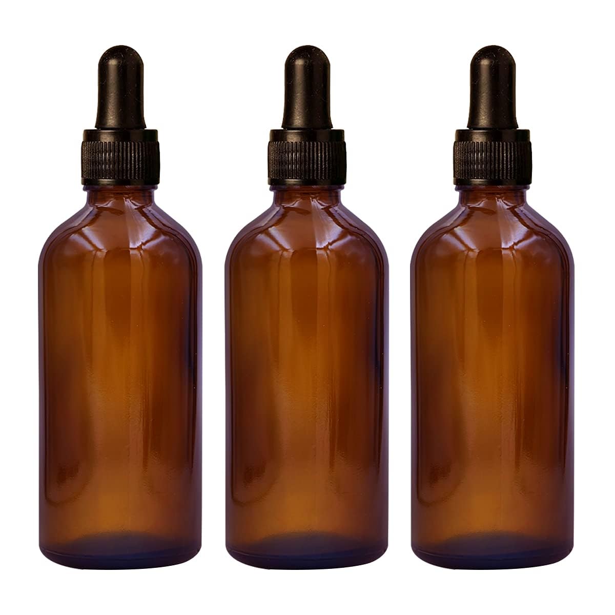 Amber Glass Dropper Bottles 100ml Pack of 3 | Skincare Use, Black Dropper Cap, Leak-Proof Design, Reusable Bottles, Business Ready-image-34