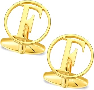 GWD Cufflinks for Men Classic Tuxedo Shirt Wedding Cuff Links Personalized Initials A-Z Gift